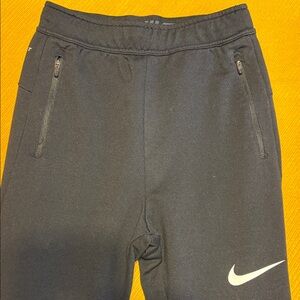 Nike Kids Black Sweatpants with White Logo